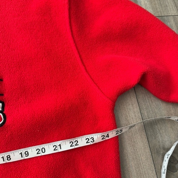 Vtg 90s Y2K Detroit Red Wings fleece pullover crewneck embroidered red size XL - Picture 4 of 5
